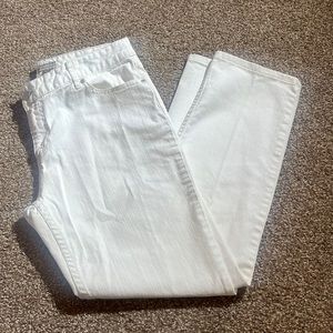 J Jill authentic fit below waist stretch white denim jeans size 8